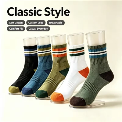 Epè Terry kousen Gym Classic Striped Crew Gason Chosèt